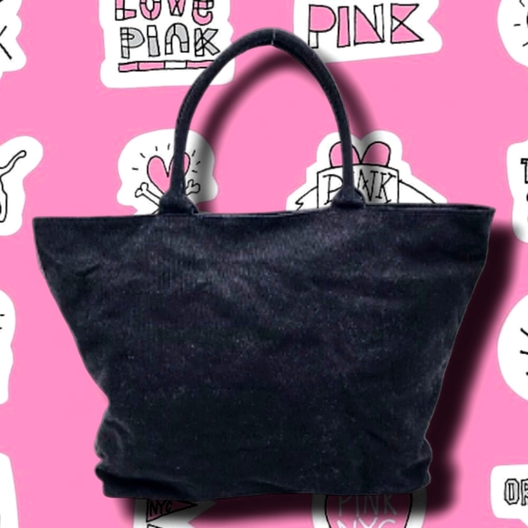 Victoria's Secret Weekender Duffle Travel Bag🎒 Pink Bling Sequin Stripes - Picture 6 of 10